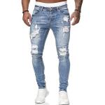 High Street Vintage Embroidery Skinny Men's Jeans